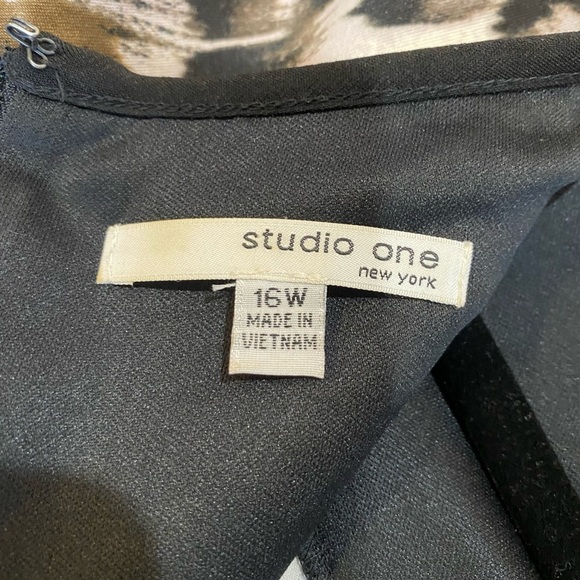 Studio One New York Leopard Print Dress 16W EUC - Picture 4 of 5